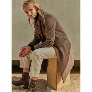 BANANA REPUBLIC / TAUPE Italian Wool 3/4 Peacoat